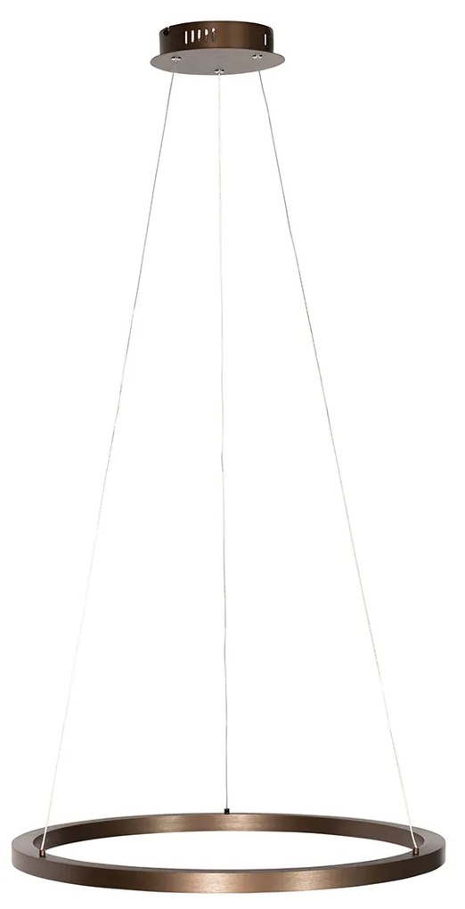 Lampada a sospensione bronzo 60 cm con LED dimmerabile a 3 livelli - Girello