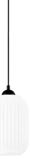 Lampadario a sospensione con filo HARMA 1xE27/15W/230V diametro 14 cm bianco/nero