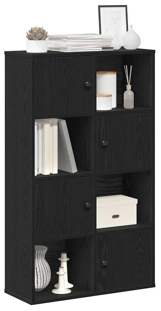 Libreria Rovere Nero 60x24x101,5 Cm İn Legno Multistrato /
