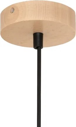 Lampadario a cavo ALBA 1xE27/15W/230V Ø 45 cm nero/marrone