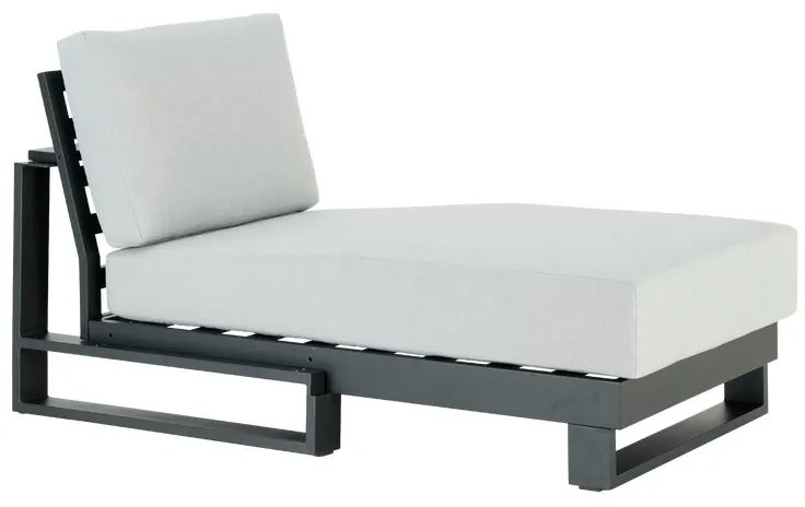 Lettino con cuscino Athena NATERIAL in alluminio e cuscino grigio 160 x 91 x 75 cm