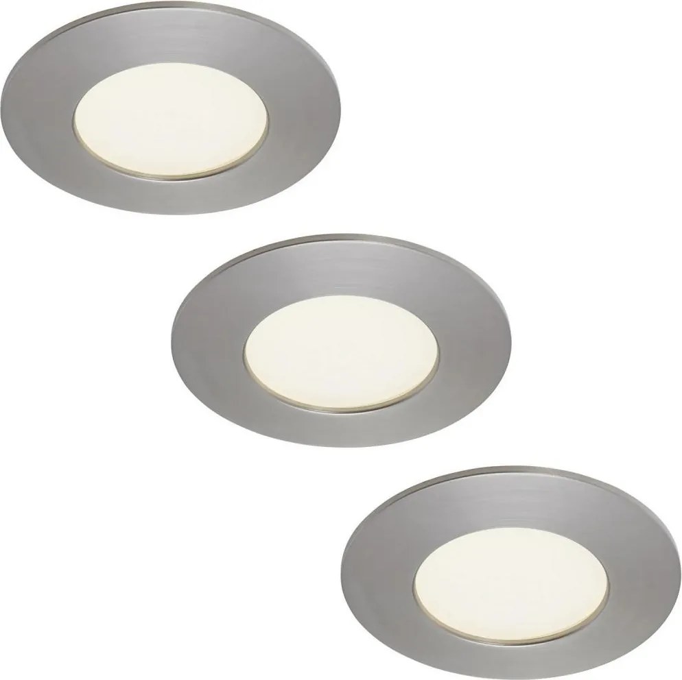 Briloner 7103432-SADA Set 3x LED, plafoniera da incasso per bagno, 3xLED/4,9W/230V, IP44, cromo opaco