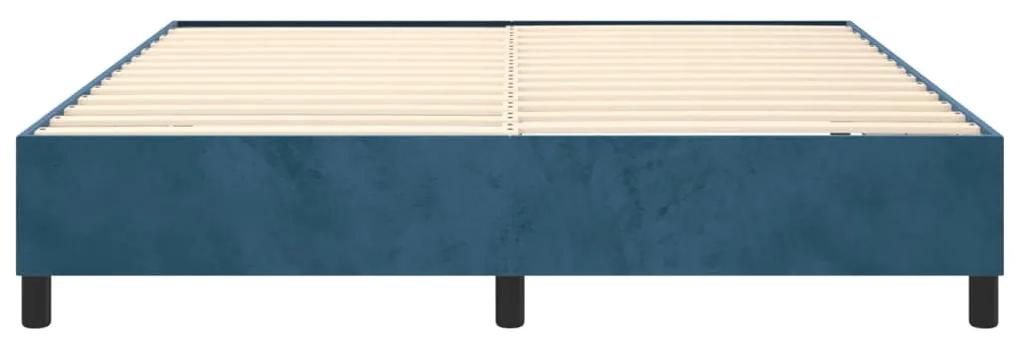 Giroletto a molle blu scuro 200x200 cm in velluto
