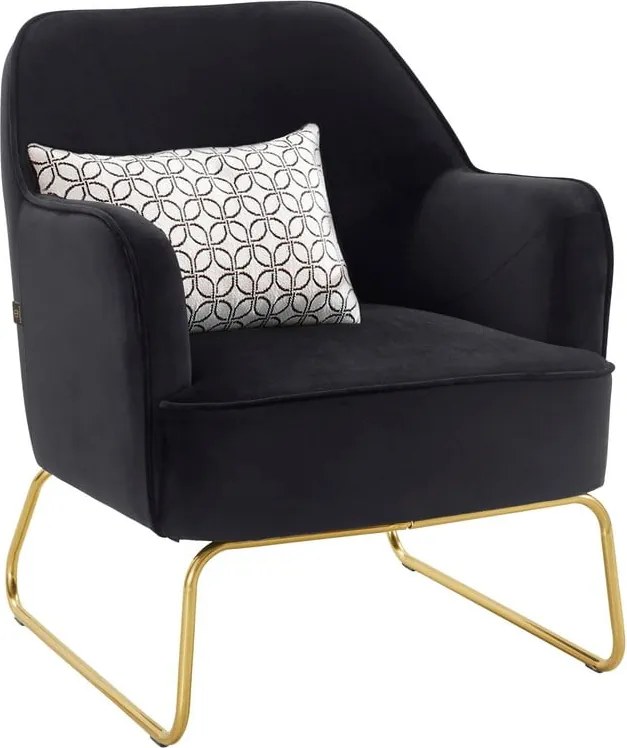 Poltrona in velluto nero Joshua - Støraa