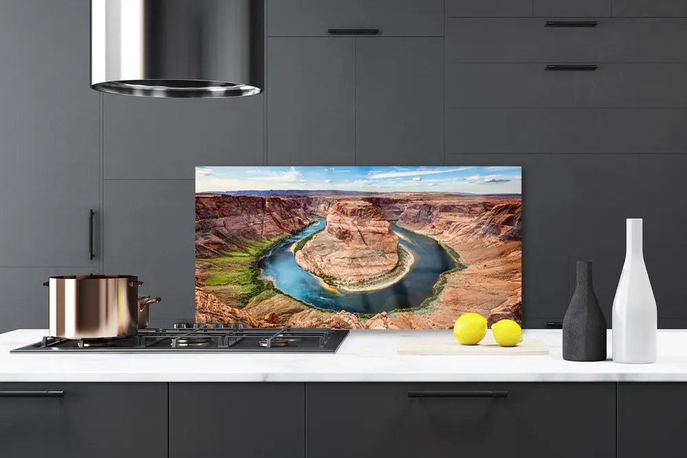 Pannello cucina paraschizzi Paesaggio del Grand Canyon 125x50 cm
