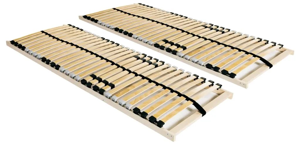 Reti A Doghe 2 Pz 7 Zone Con 28 Doghe İn Legno 80x200 Cm /