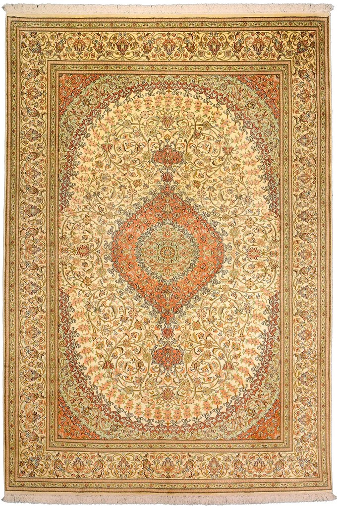 Cashmere Silk Tappeto orientale 250 x 170 Beige (Indian) Annodato A Mano