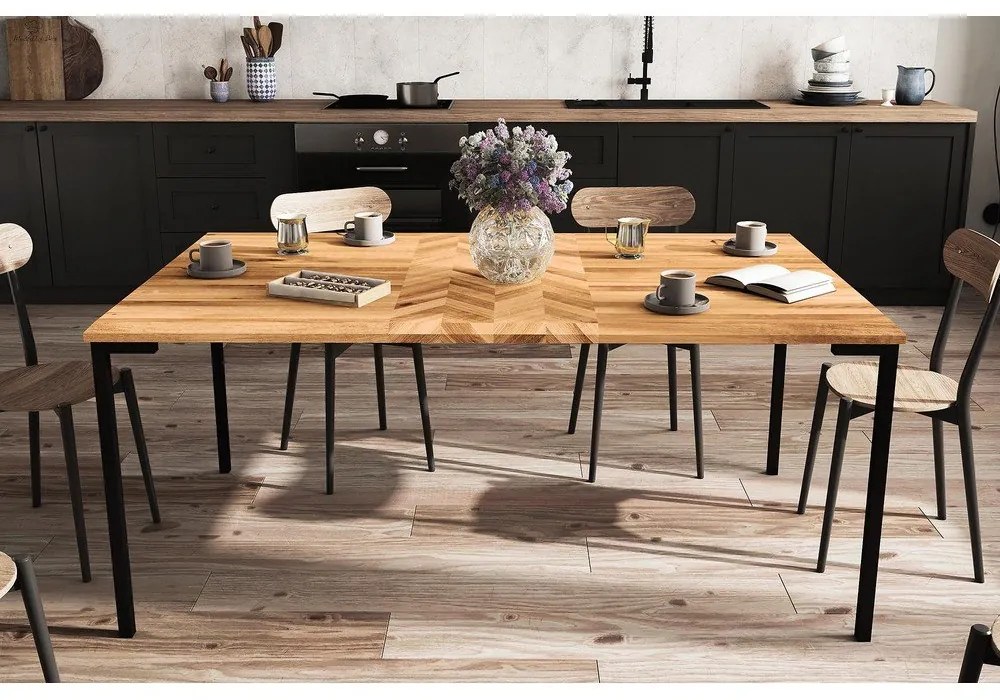 Tavolo da pranzo in rovere 90x160 cm Abies - The Beds