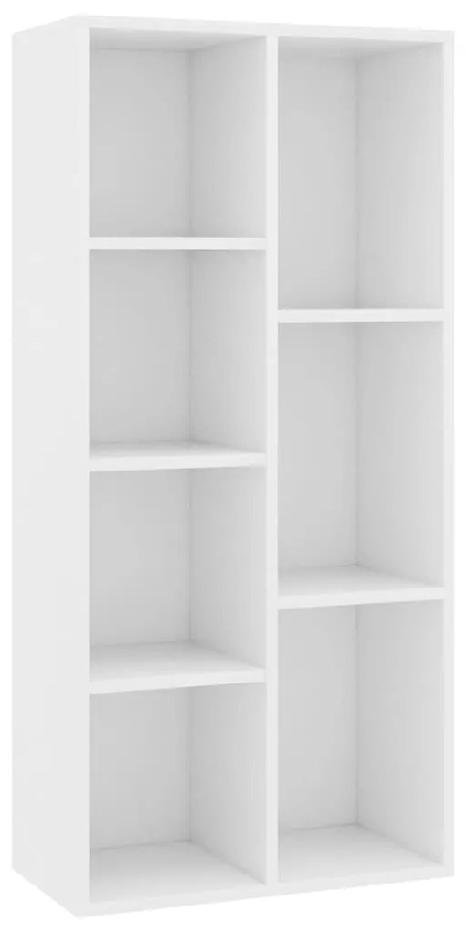 Libreria bianca 50x25x106 cm in legno multistrato