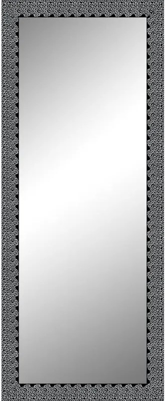 Specchio Fiorenza rettangolare in legno nero, argento 170 x 60 cm