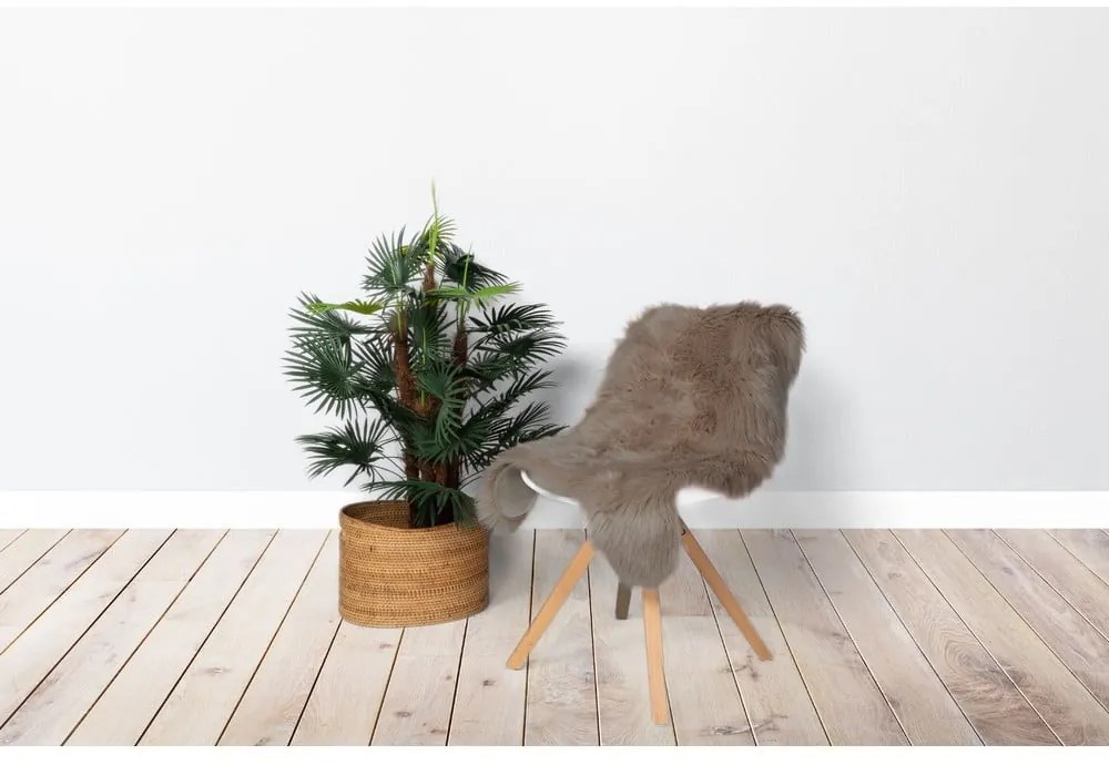 Pelliccia sintetica marrone scuro Montone, 60 x 90 cm - Tiseco Home Studio