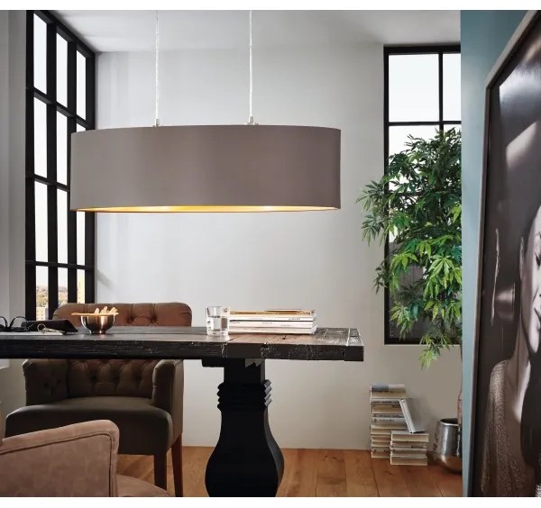 Eglo 55271 - Lampadario a sospensione con filo MASERLO 2xE27/60W/230V marrone