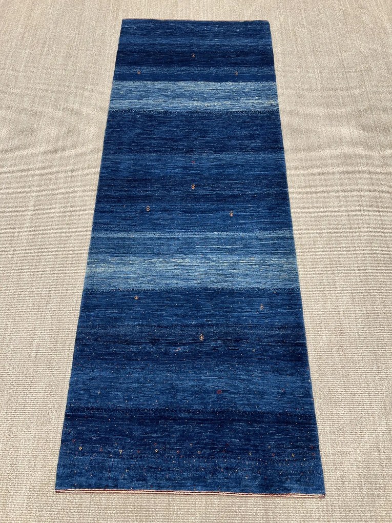 Loribaft Tappeto 260 x 90 Blu (Iran) Annodato A Mano