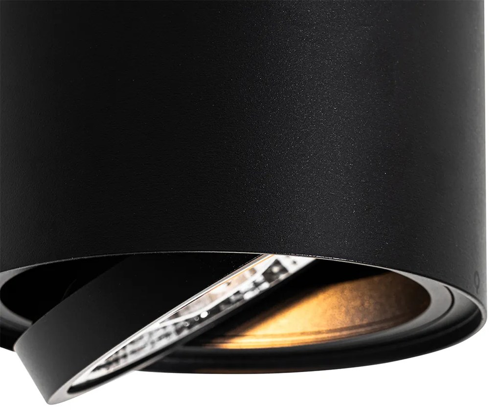 Faretto da soffitto moderno nero orientabile e inclinabile AR111 - Rondoo Up
