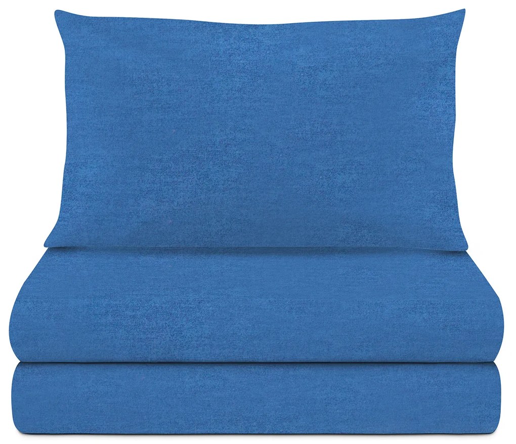 Completo letto 1 piazza e mezza melange blu