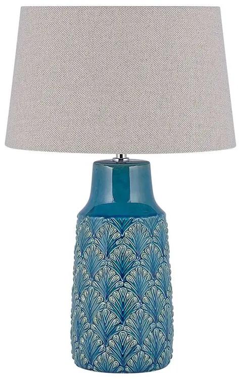 Lampada da tavolo in ceramica blu THAYA Beliani