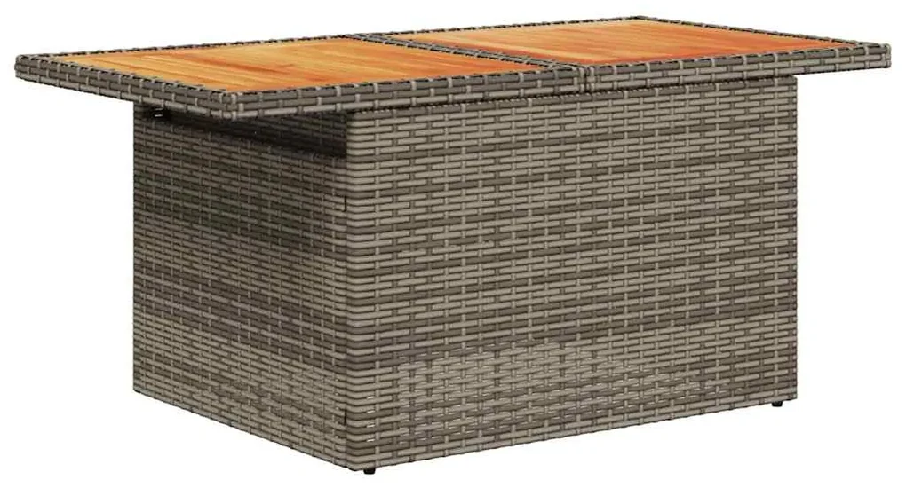 Set divano da giardino 8 pz con cuscini grigio in polyrattan