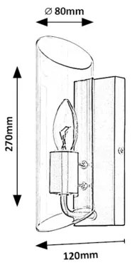 Rabalux 75029 - Applique da bagno TEODORO 1xE14/12W/230V cromo