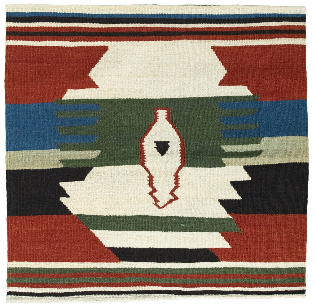 Kilim Tappeto 100x100 (Iran) Tessuto A Mano