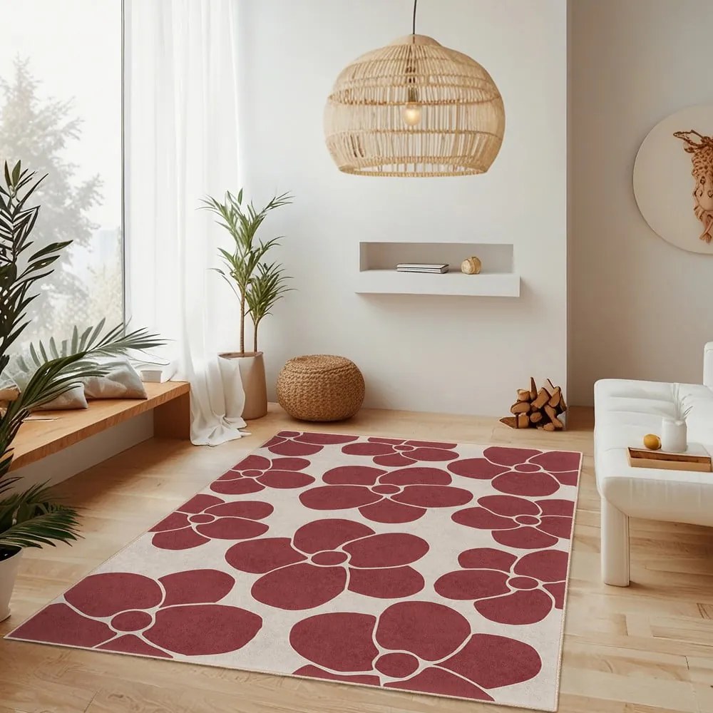 Passatoia rossa lavabile 80x200 cm Red Meadow – Mila Home