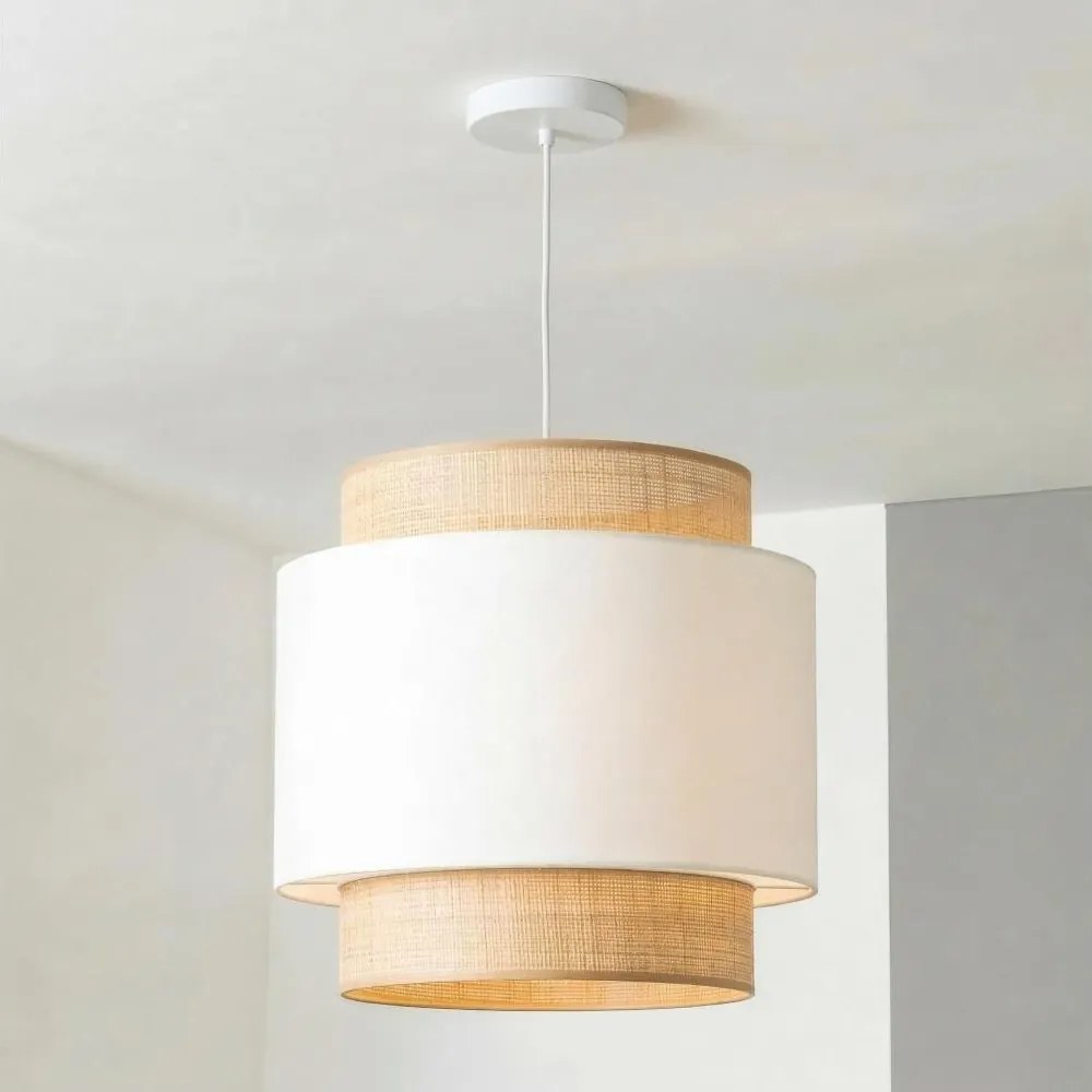 Brilagi - Lampada a sospensione con cavo CERIA 1xE27/40W/230V Ø 30 cm beige/bianco