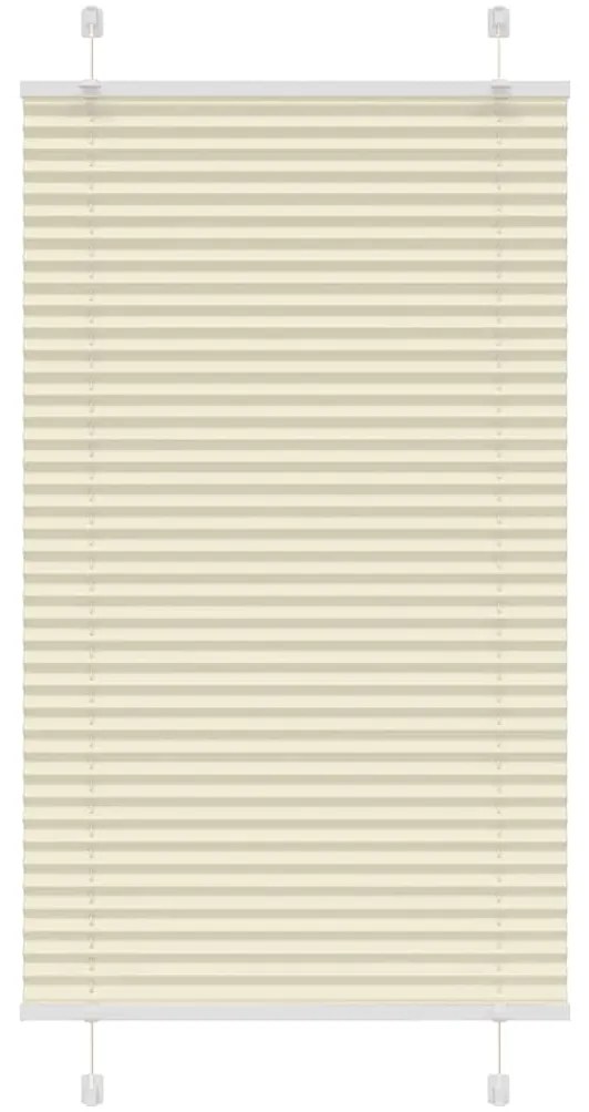 Tenda Plissettata Crema 75x100 Cm Larghezza Tessuto 74,4 Cm /