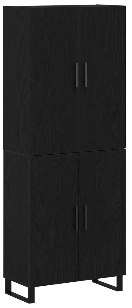 Armadi 2 pcs nero rovere 69,5x34x180 cm legno ingegnerizzato