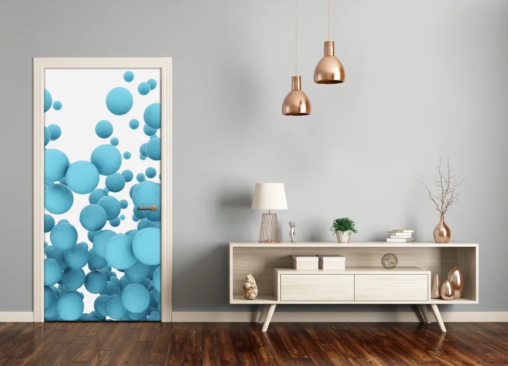 Sticker porta Palle di astrazione 95x205 cm