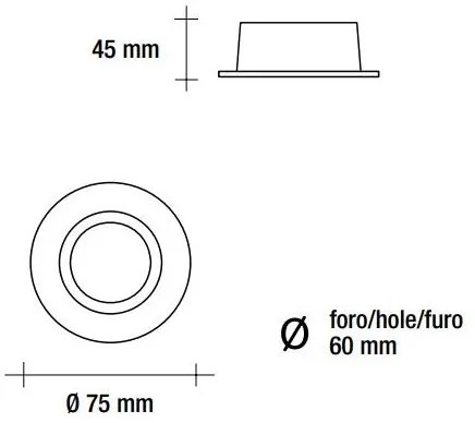 Vivida kris faretto incasso tondo led 3w (ULTIMI DISPONIBILI - N°3)