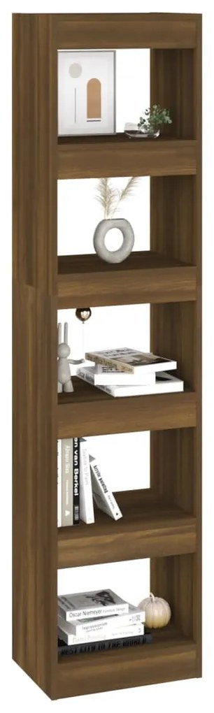 Libreria/divisorio rovere marrone 40x30x166 cm