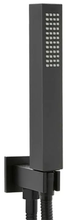 Kit doccia da incasso con soffione 20 cm e set completo nero opaco Lotus