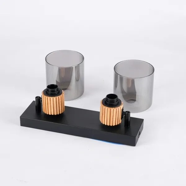 Brilagi - Faretto HYGGE 2xE14/15W/230V nero/fumé