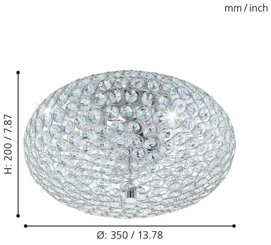 Eglo 95284 - Lampada da soffitto CLEMENTE 2xE27/60W/230V