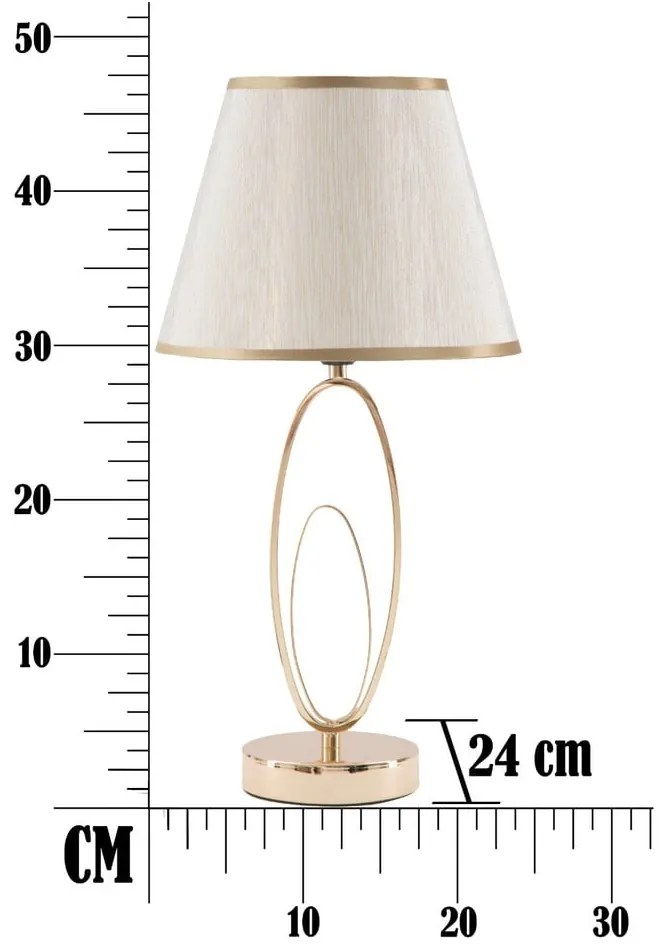 Lampada da tavolo bianca con design dorato Flush - Mauro Ferretti