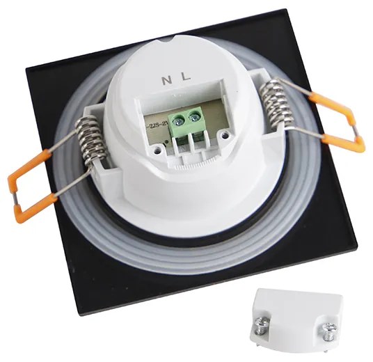 Set di 6 faretti da incasso neri con LED dimmerabile a 3 livelli IP65 - Simply