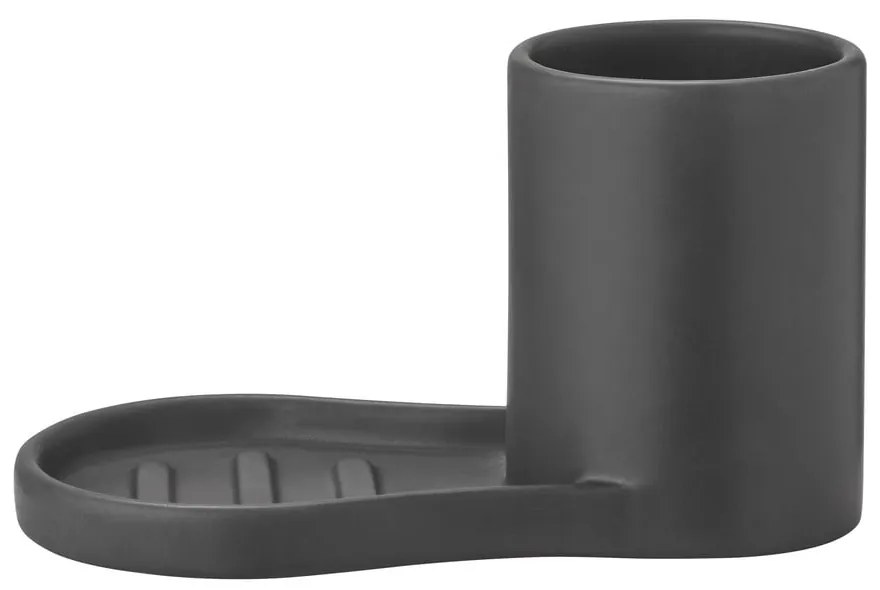 Supporto per detersivo nero in gres Piro – Blomus