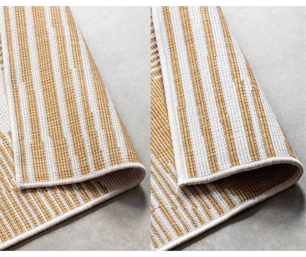Tappeto per esterni giallo ocra e crema 200x290 cm Gemini - Elle Decoration
