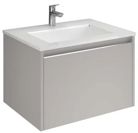Mobile da bagno sospeso sotto lavabo L 60 x H 40 x P 45.5 cm grigio tortora opaco, 1 cassetto Cielo