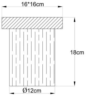 Globo 15915-1 - Plafoniera UNDERWOOD 1xE27/40W/230V 16x18 cm
