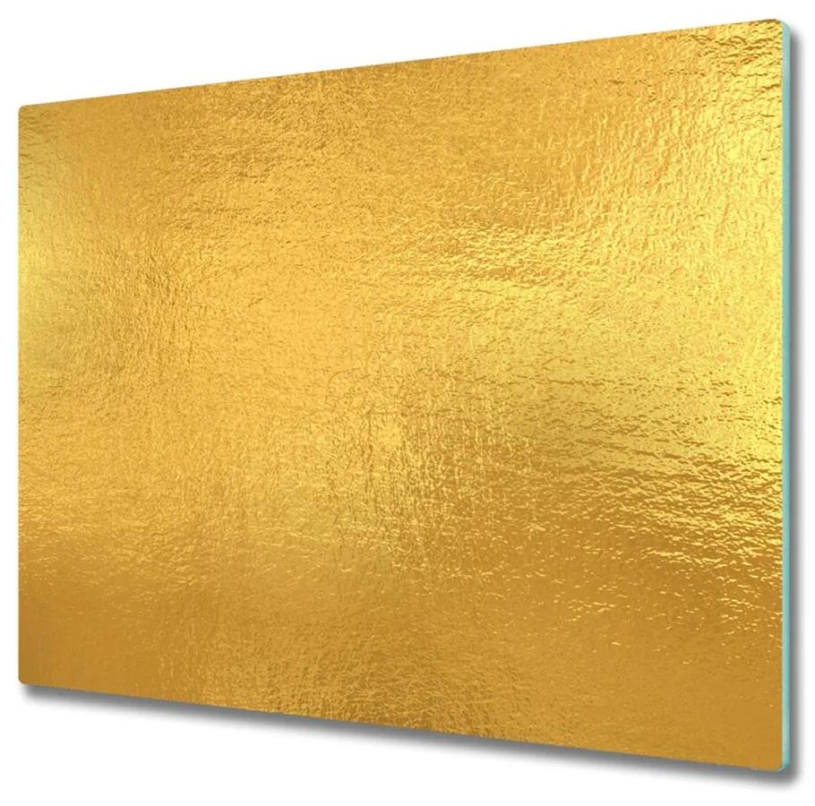 Tagliere in vetro Sfondo di lamina dorato 60x52 cm