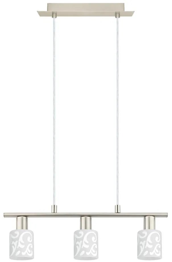 Eglo - Lampadario LED a sospensione con filo MY CHOICE 3xE14/4W/230V cromo/bianco