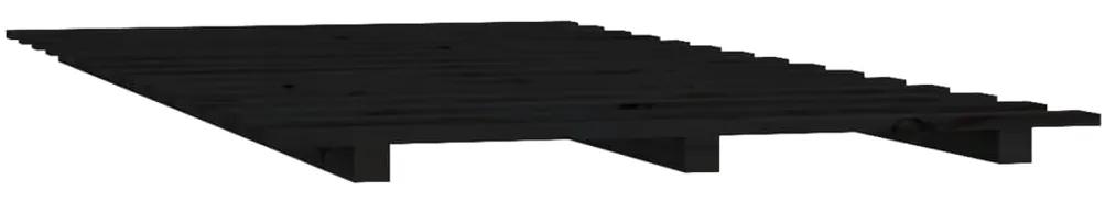 Giroletto nero 90x190 cm in legno massello di pino