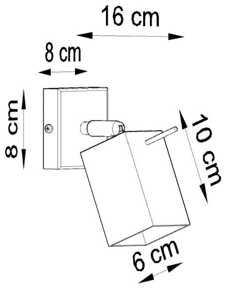 Faretto da parete MERIDA 1xGU10/40W/230V