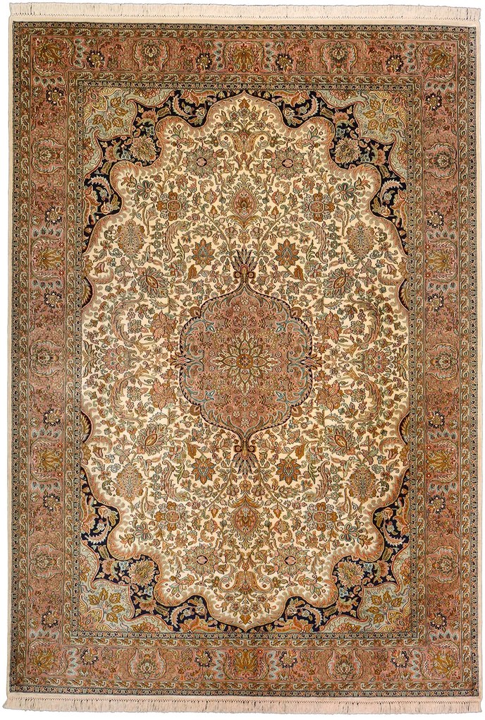 Cashmere Silk Tappeto orientale 240 x 170 Beige (Indian) Annodato A Mano