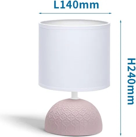 Aigostar - Lampada da tavolo 1xE14/40W/230V rosa/bianco