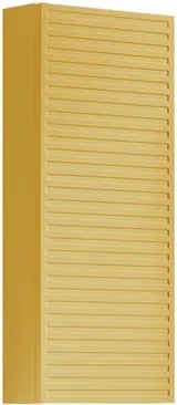 Pensile bagno Pixel Stripes laccato opaco giallo sole, 1 anta apertura da sinistra P 17 x L 30 x H 80 cm