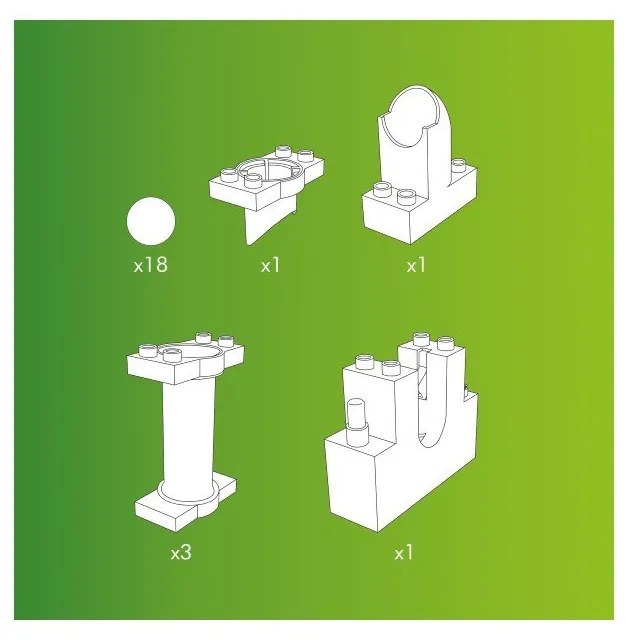 Set di attacchi per binari a sfera per ascensori, 24 pezzi - Hubelino