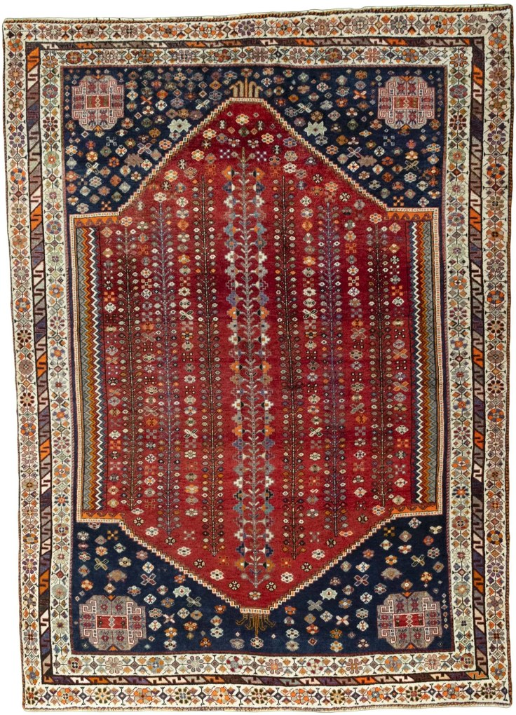 Shiraz Tappeto persiano 290 x 210 Rosso (Iran) Annodato A Mano
