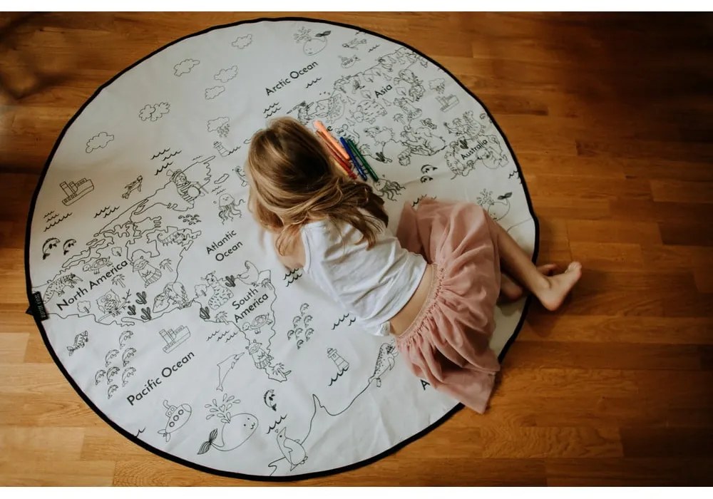 Tappeto da colorare per bambini , ø 130 cm Colouring World - Butter Kings