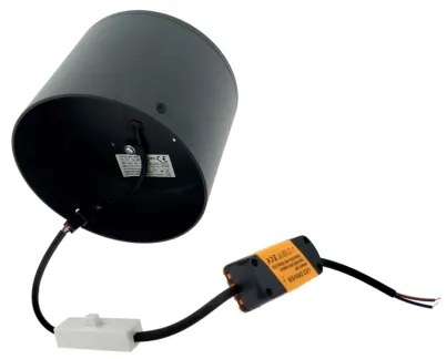 Faretto LED 10 W, 230 V, 3000/4000/6400 K, Ø 12 cm, nero